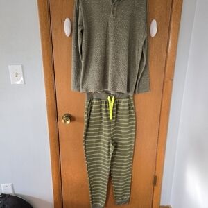 Green Striped Lounge Set